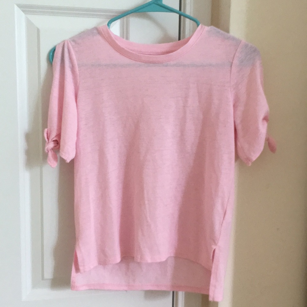 Old Navy light pink girls tie shirt